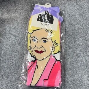Purple ribbon Golden Girls Rose cotton blend  Colorful tall Graphic Socks